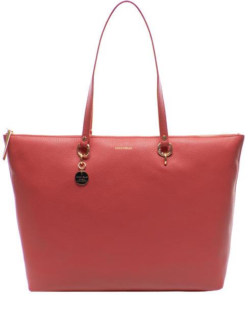 COCCINELLE ALPHA  Bolso shopping de piel arándanos - Bolsos Mujer