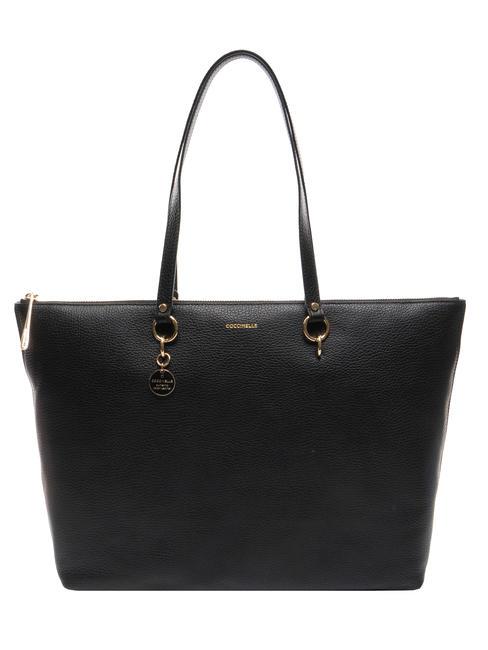 COCCINELLE ALPHA  Bolso shopping de piel negro - Bolsos Mujer