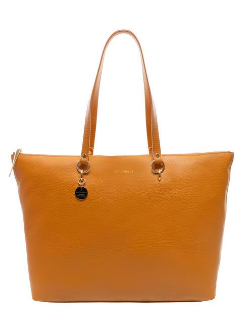 COCCINELLE ALPHA  Bolso shopping de piel pimenton - Bolsos Mujer