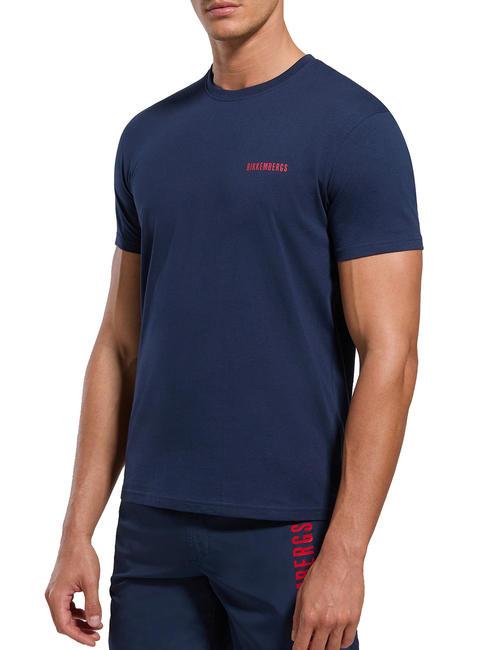 BIKKEMBERGS VERTICAL STRIPES Camiseta de algodón Armada - camiseta