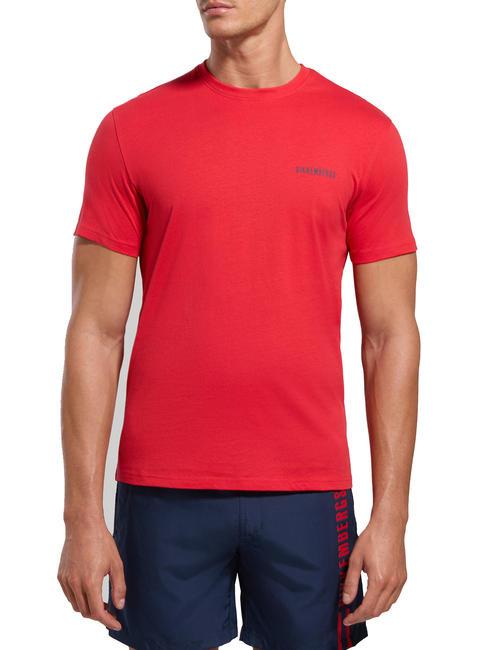 BIKKEMBERGS VERTICAL STRIPES Camiseta de algodón bayas de Goji - camiseta