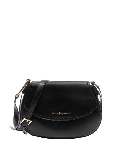 ROCCOBAROCCO GAIA Bolso bandolera con solapa negro - Bolsos Mujer