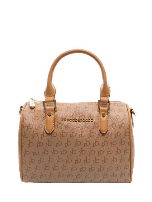 ROCCOBAROCCO MONOGRAM Bolso baúl con bandolera natural - Bolsos Mujer