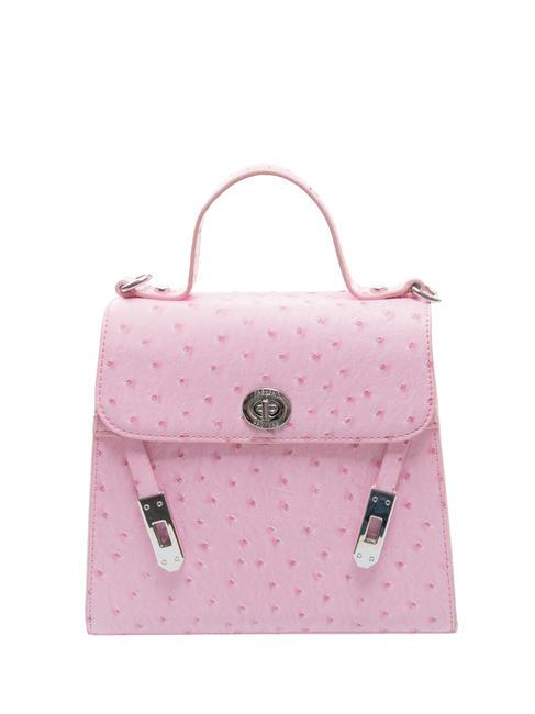 PASH BAG LOVELY DAY Bolso de mano con estampado de avestruz rosa - Bolsos Mujer