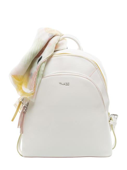 PASH BAG EVERMORE Mochila redonda con bufanda blanco - Bolsos Mujer