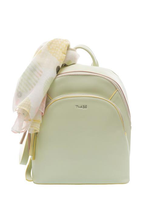 PASH BAG EVERMORE Mochila redonda con bufanda verde - Bolsos Mujer