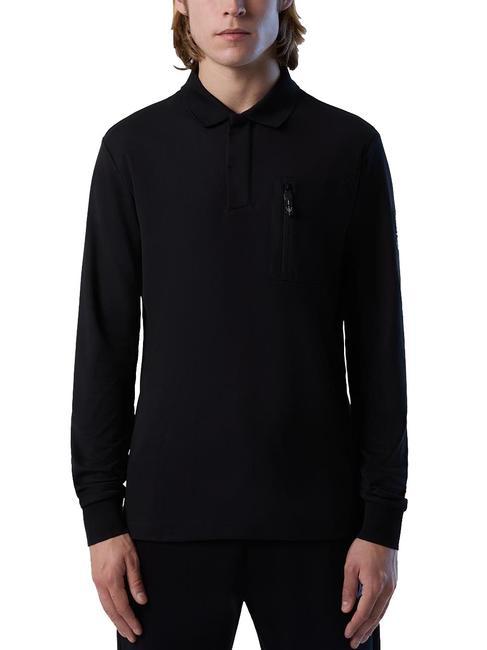 NORTH SAILS MASERATI Polo de manga larga negro - camisa polo