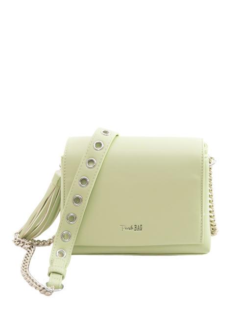 PASH BAG BLUSH Mini bolso bandolera con solapa verde - Bolsos Mujer