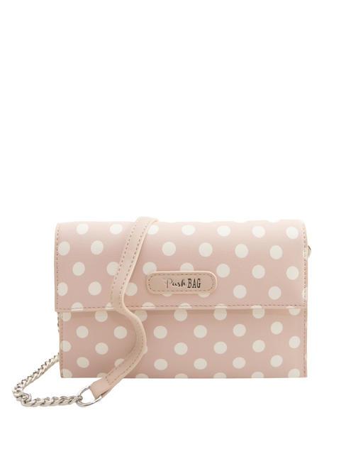 PASH BAG LADY Bolso bandolera mini de lunares con solapa arena/blanco - Bolsos Mujer