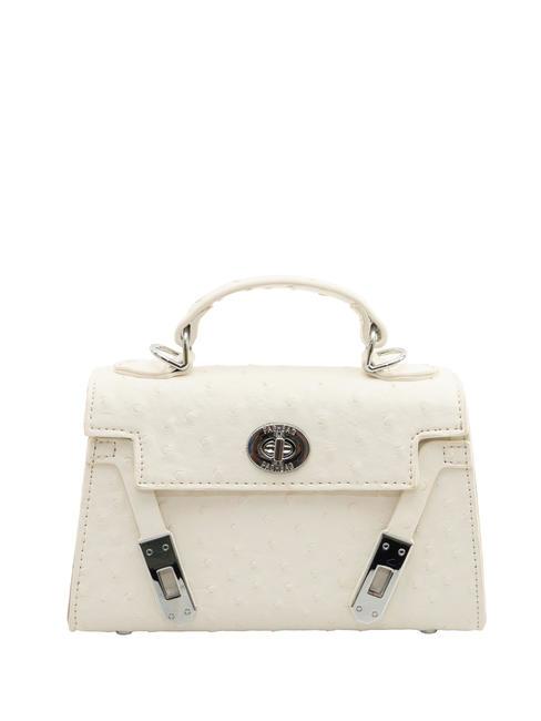 PASH BAG LOVELY DAY Bolso de mano con estampado de avestruz blanco - Bolsos Mujer