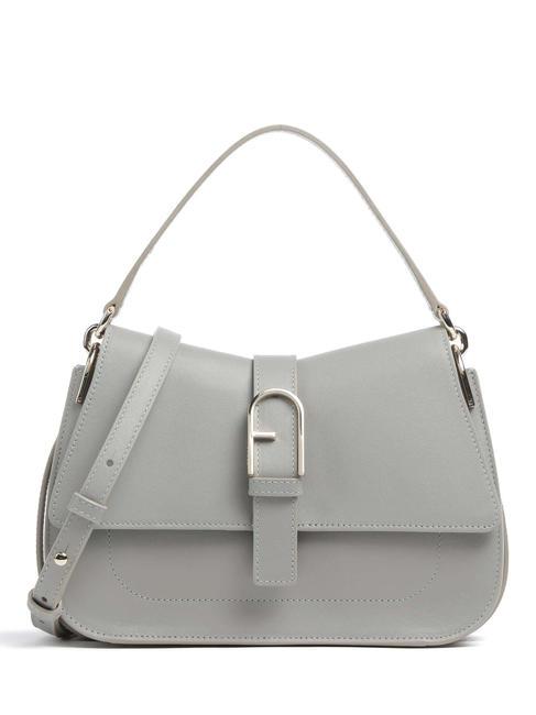 FURLA FLOW M bolso de mano m de piel ceniza - Bolsos Mujer