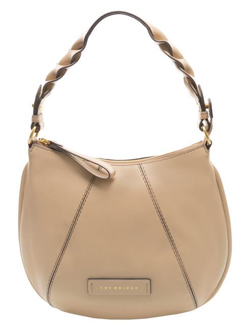 THE BRIDGE BRIGIDA Bolso hobo de piel al hombro abad natural. oro - Bolsos Mujer