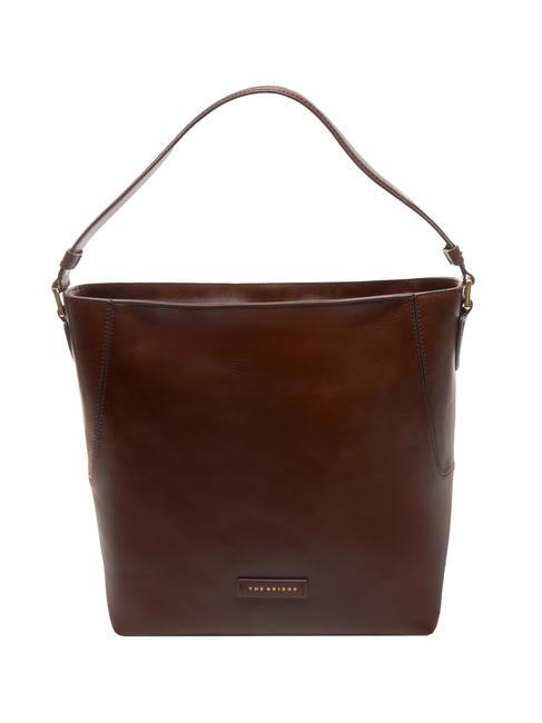 THE BRIDGE CATERINA Bolso hobo de piel BROWN - Bolsos Mujer