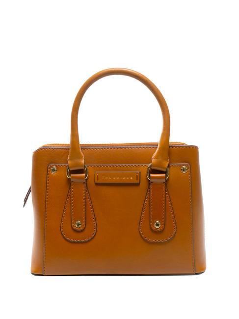 THE BRIDGE CECILIA Bolso de piel con bandolera Cognac / Oro - Bolsos Mujer