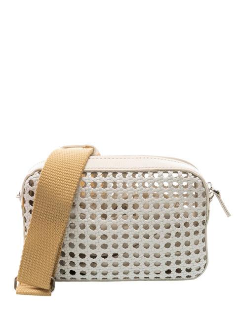 COCCINELLE TEBE WOVEN Mini bolso de hombro leche de coco - Bolsos Mujer