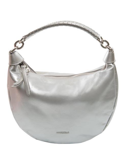 COCCINELLE MAELODY ROCK  Bolso bandolera, en piel. SILVER - Bolsos Mujer