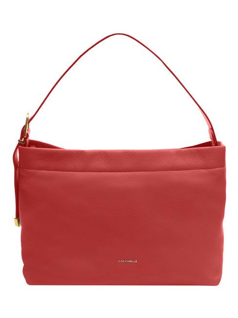 COCCINELLE GLEEN Bolso bandolera de piel martillada arándanos - Bolsos Mujer