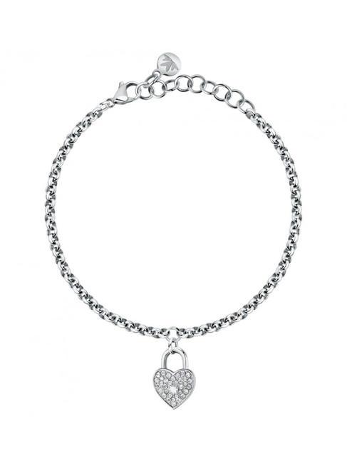 MORELLATO ABBRACCIO Pulsera con dije de corazón blanco - Pulseras