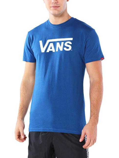 VANS CLASSIC Camiseta de algodón de manga corta verdadero azul/blanco - camiseta