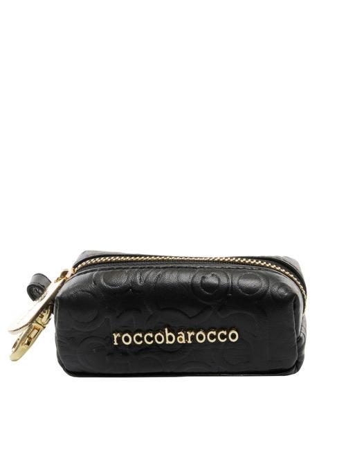 ROCCOBAROCCO RB Embossed Estuche de cuero para llaves/monedas negro - Llaveros