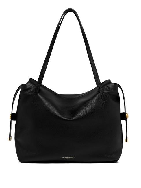 GIANNI CHIARINI ORIANA  Bolso bandolera, en piel. negro - Bolsos Mujer