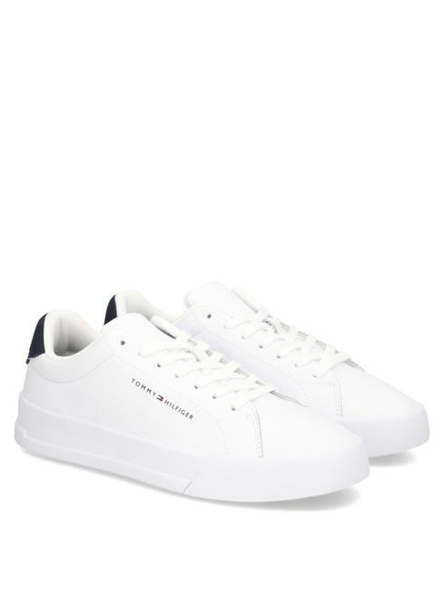 TOMMY HILFIGER COURT LEATHER GRAIN ESS  Zapatillas cielo blanco/desértico - Zapatos Hombre