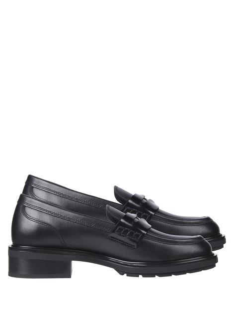 TOMMY HILFIGER TH PENNY  Mocasines de piel NEGRO - Zapatos Mujer