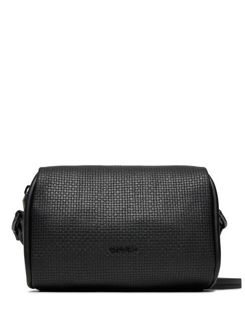 CALVIN KLEIN REFINE  Bolso de hombro para cámara ck negro texturizado - Bolsos Mujer