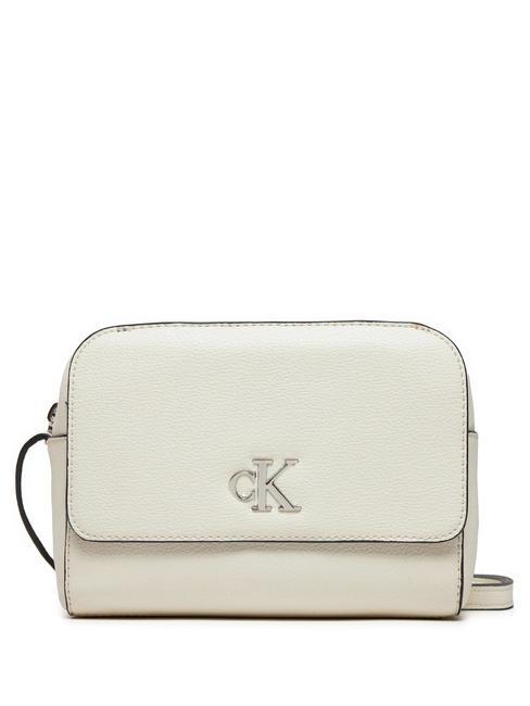 CALVIN KLEIN MINIMAL MONOGRAM Camera Mini bolso de hombro Blanco crema - Bolsos Mujer