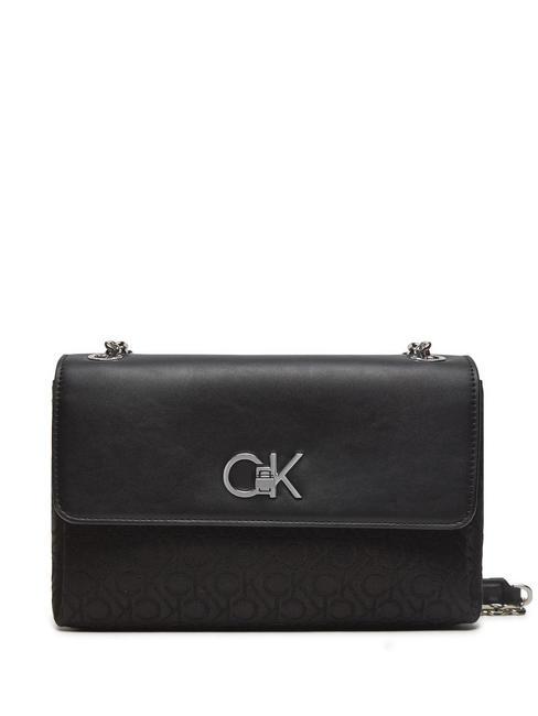 CALVIN KLEIN RE-LOCK  Bolso de hombro/bandolera logotipo en toda la prenda - Bolsos Mujer