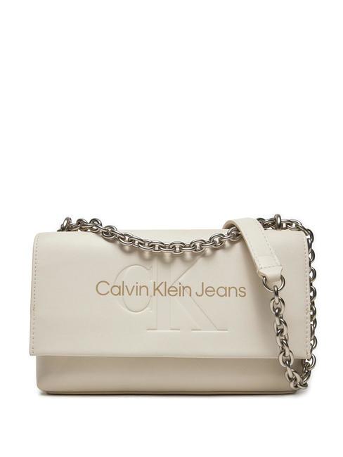 CALVIN KLEIN SCULPTED Convertible Bolso de hombro/bandolera cáscara de huevo - Bolsos Mujer