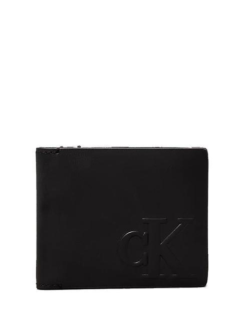 CALVIN KLEIN CK JEANS LOGO EMBOSS  Billetera de cuero pvh negro - Carteras Hombre