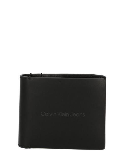 CALVIN KLEIN LOGO PRINT  Billetera de cuero pvh negro - Carteras Hombre