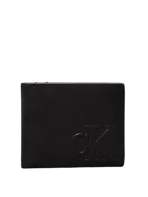 CALVIN KLEIN CK JEANS LOGO EMBOSS  Billetera de cuero pvh negro - Carteras Hombre