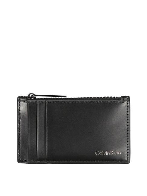 CALVIN KLEIN SMOOTH  Cartera plana de piel negro - Carteras Hombre