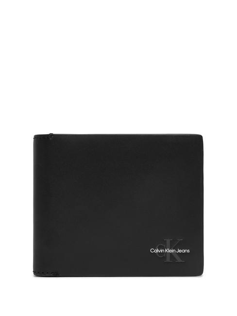 CALVIN KLEIN MONOGRAM SOFT  Billetera de cuero pvh negro - Carteras Hombre