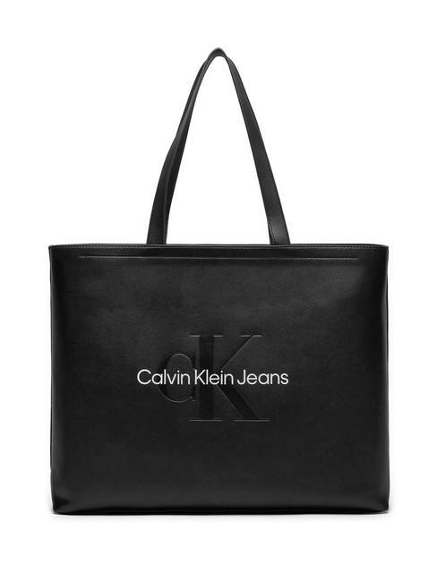 CALVIN KLEIN SCULPTED Tote Bolsa de hombro moda negro - Bolsos Mujer