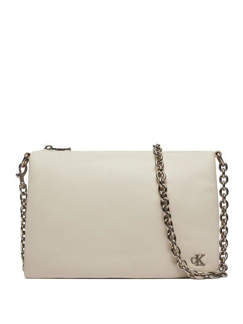 CALVIN KLEIN CHAIN  Bolsa de hombro cáscara de huevo - Bolsos Mujer