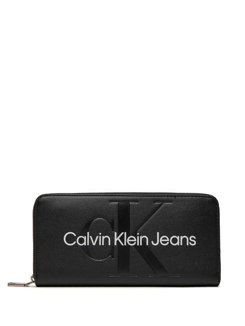 CALVIN KLEIN LETTERING LOGO   moda negro - Carteras Mujer