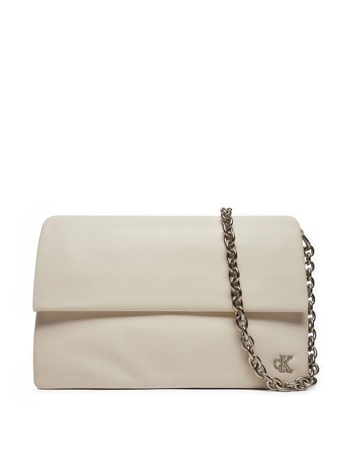 CALVIN KLEIN CHAIN Mono bolsa de hombro cáscara de huevo - Bolsos Mujer