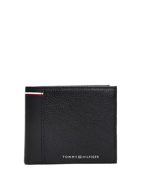 TOMMY HILFIGER TRANSIT Billetera de cuero negro - Carteras Hombre