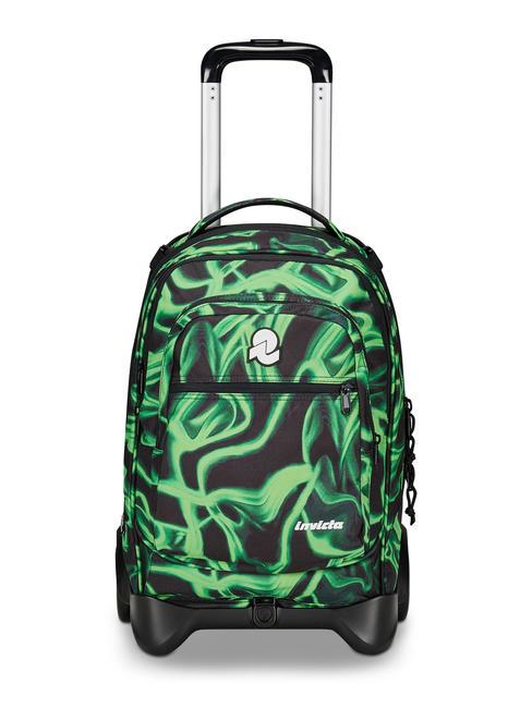 INVICTA NEW WAY NEW PLUG Fantasy Mochila con trolley desmontable neón verde - Mochilas con ruedas