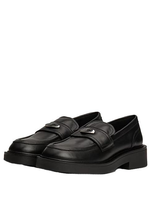 TOMMY HILFIGER TOMMY JEANS FLAT LOAFER  Mocasines de piel NEGRO - Zapatos Mujer