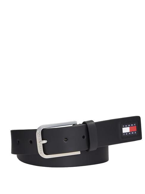 TOMMY HILFIGER TOMMY JEANS Cinturón de cuero ajustable negro - Cinturones