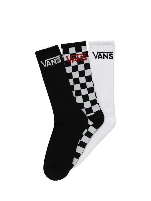 VANS MN CLASSIC  trío de calcetines negro / cuadros - Calcetines de hombre