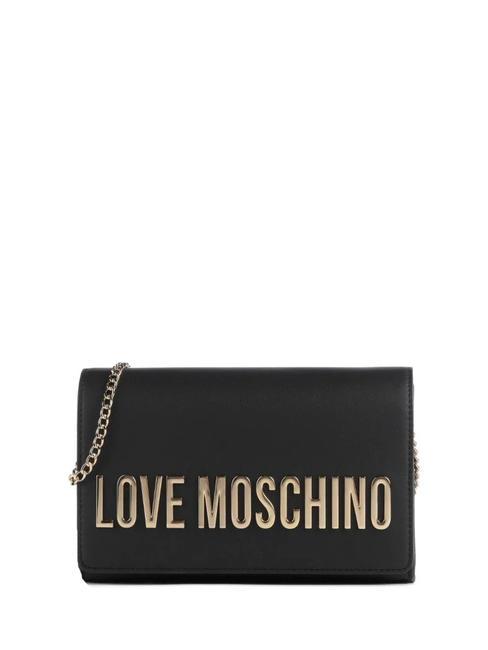 LOVE MOSCHINO GOLD LETTERING Chain Bolso de mano con bandolera negro - Bolsos Mujer