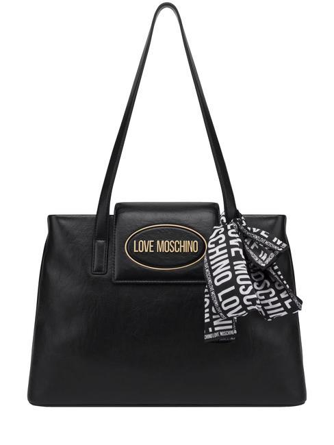 LOVE MOSCHINO FOULARD Bolsa de la compra negro - Bolsos Mujer