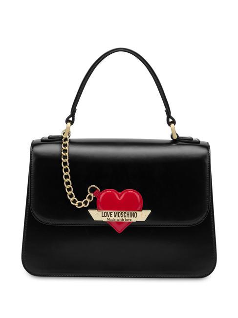 LOVE MOSCHINO HEART CAHRM Bolso de mano, con bandolera negro - Bolsos Mujer