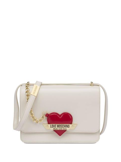 LOVE MOSCHINO HEART CAHRM Mini bolso de hombro Marfil - Bolsos Mujer