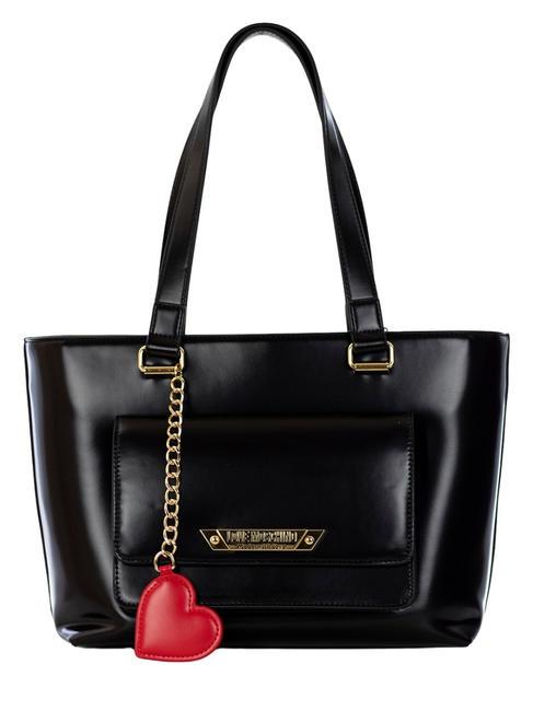 LOVE MOSCHINO HEART  Bolsa de la compra negro - Bolsos Mujer